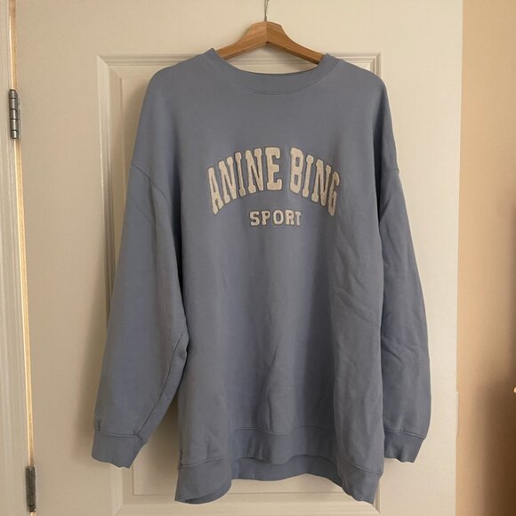 Anine Bing Tyler Sweatshirt in Capri Blue - Picture 2 of 5